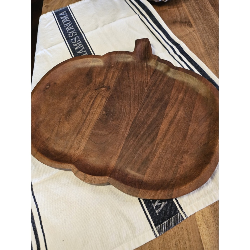 The Company Store Wooden Pumpkin Charcuterie Board/tray, Fall/Halloween